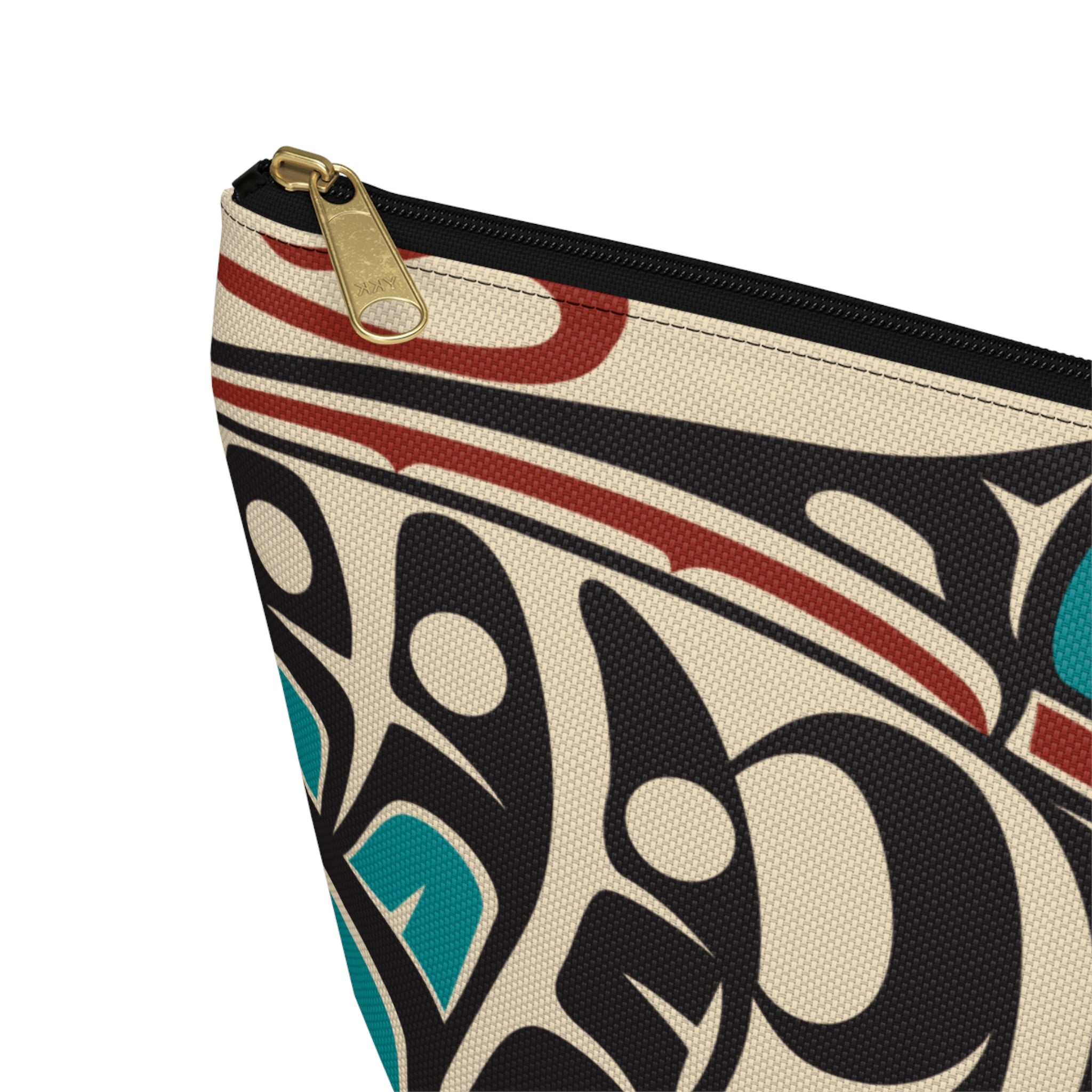 Copy of Travel Accessory Zipper Pouch - Rustic Alaska Tribal Hummingbird - AK State Line™ Collection