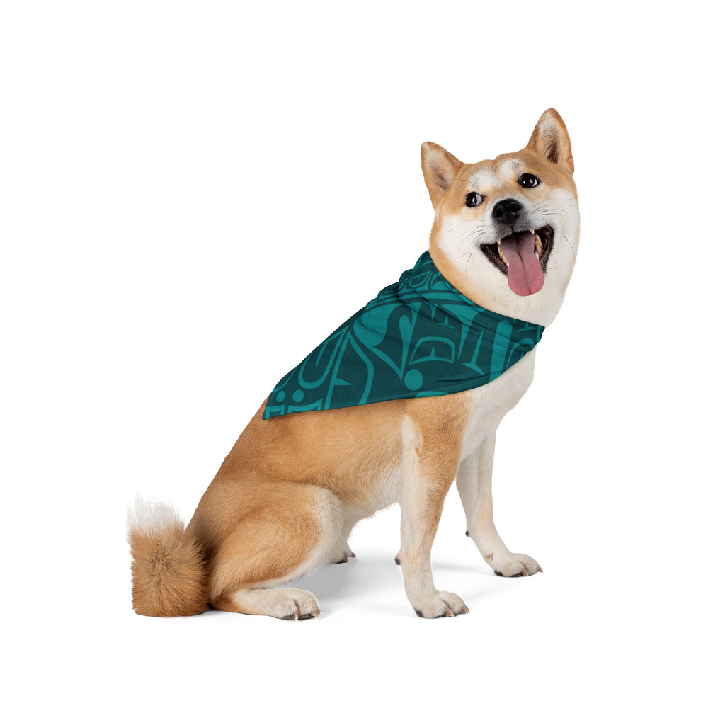 Pet Bandana - Classic Tribal Print (Teal) - Northern Spiritlines™