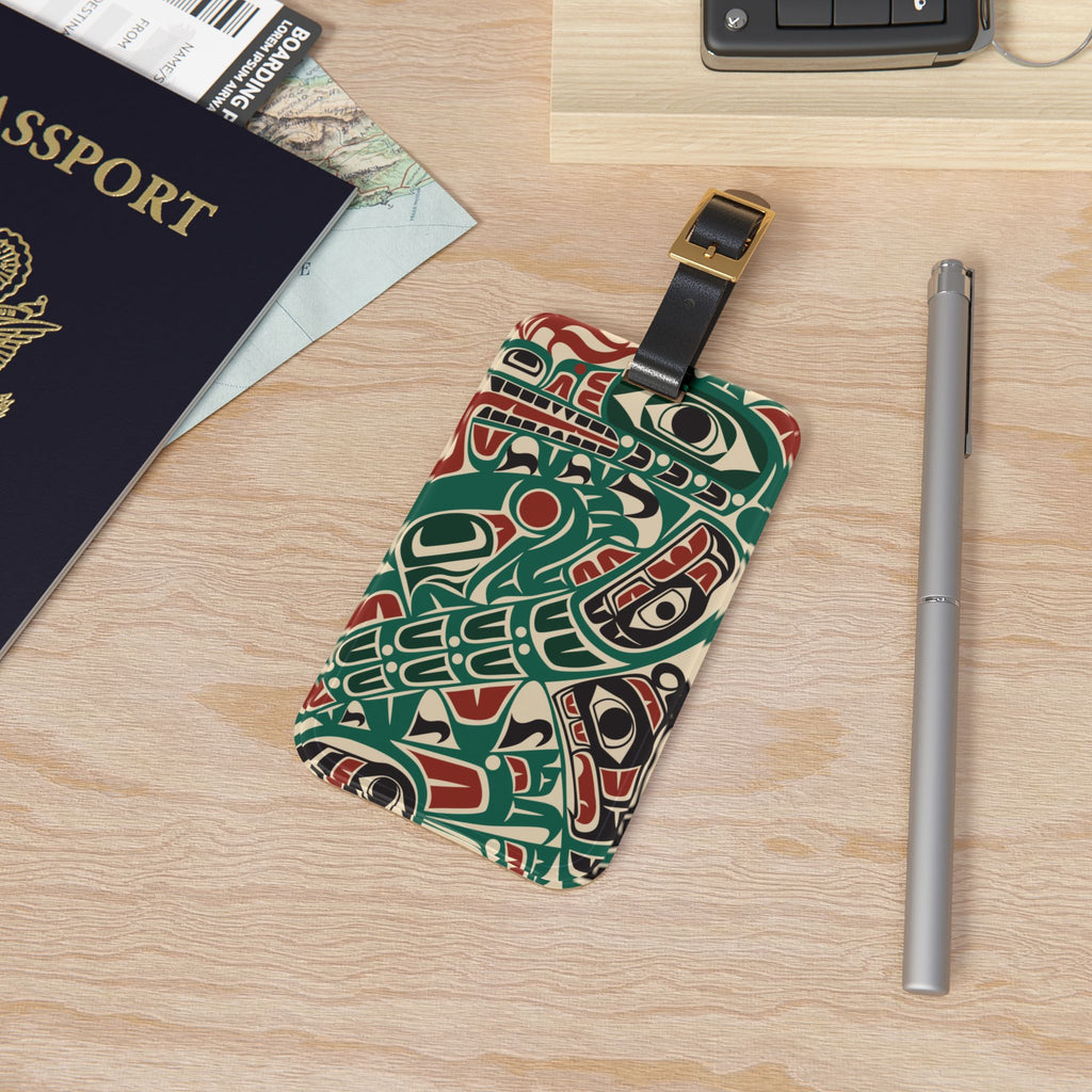 Acrylic Luggage Tag - Classic Tribal Sea Monster - Northern Spiritlines™
