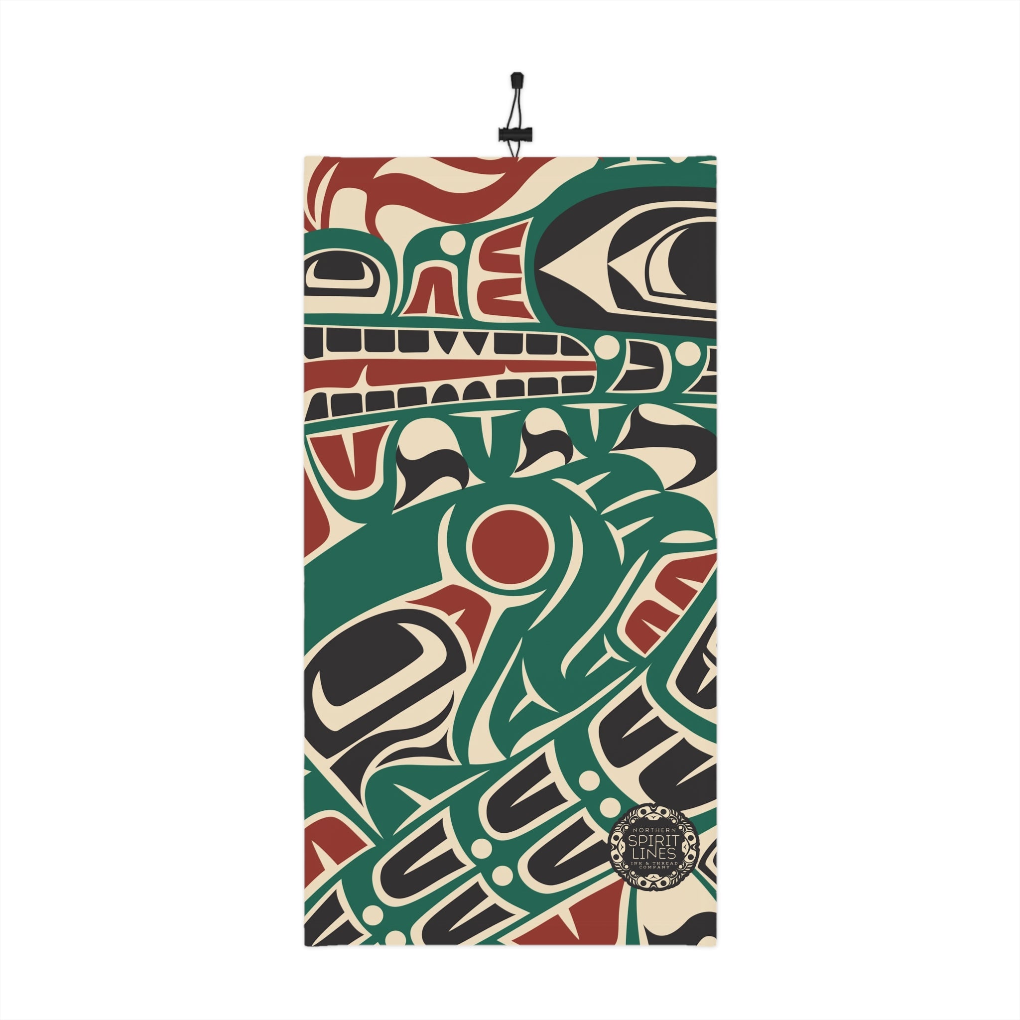 Neck Gaiter, Headband with Drawstring - Classic Tribal Sea Monster - Northern Spiritlines™