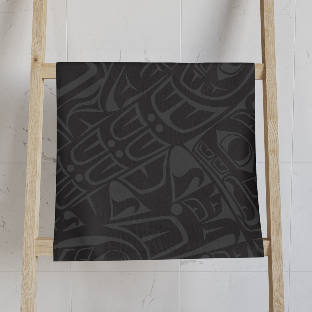 16x28" Polycotton Hand Towel - Classic Tribal Smoky Print - Northern Spiritlines™