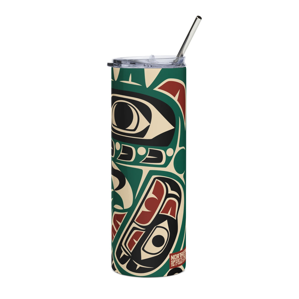 20 oz. Slim Tumbler w/ Straw | Tribal Sea Monster | Signature Collection