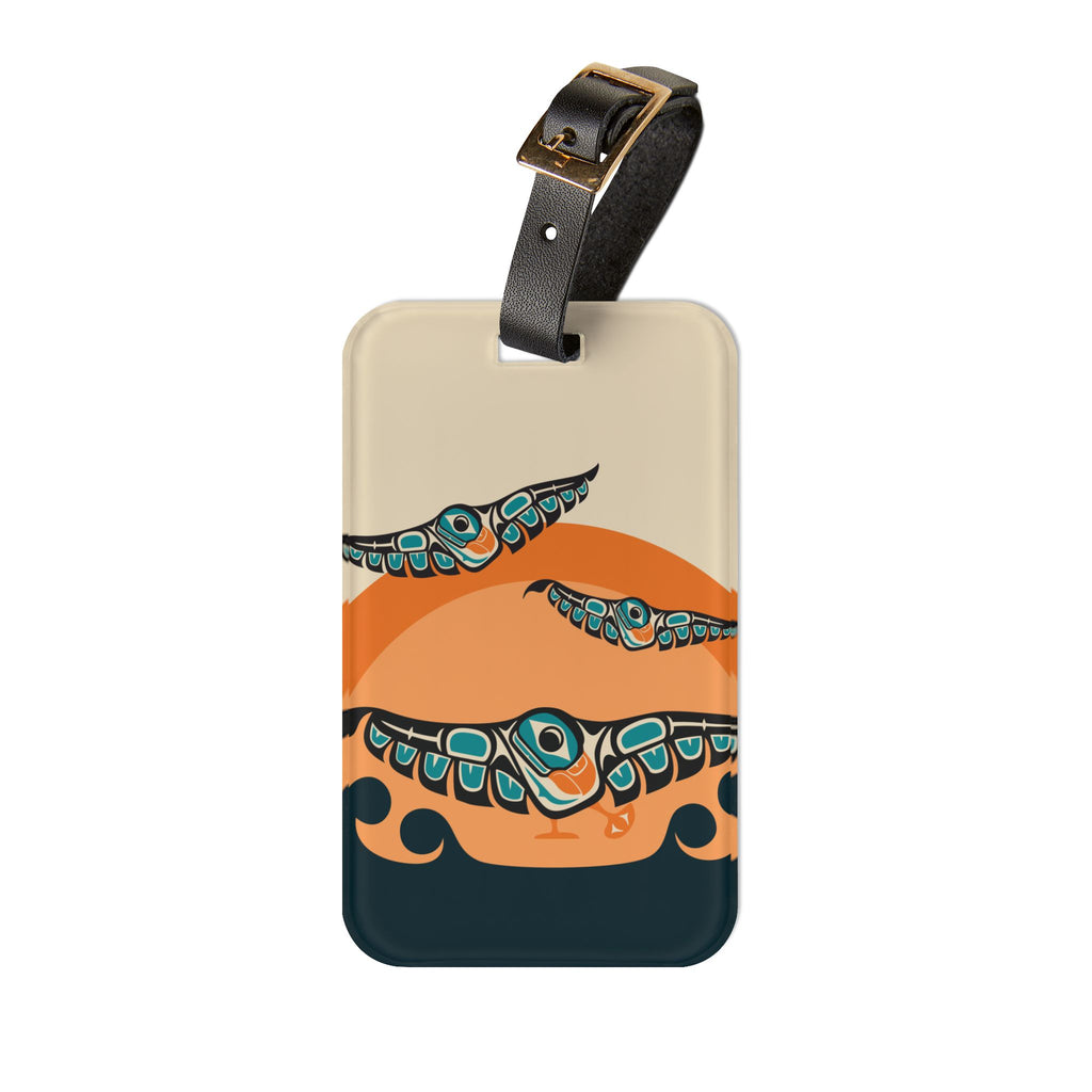 Acrylic Luggage Tag - Classic Tribal Puffins - Northern Spiritlines™
