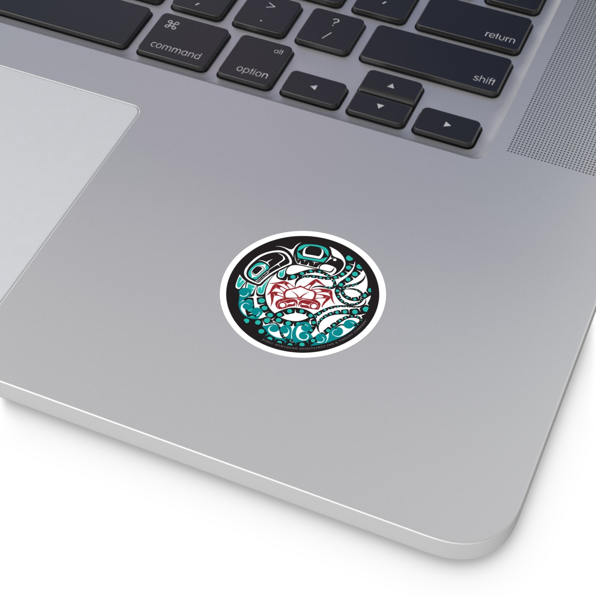 Vinyl Sticker Indoor/Outdoor - Round Tribal Octopus - Northern Spiritlines™