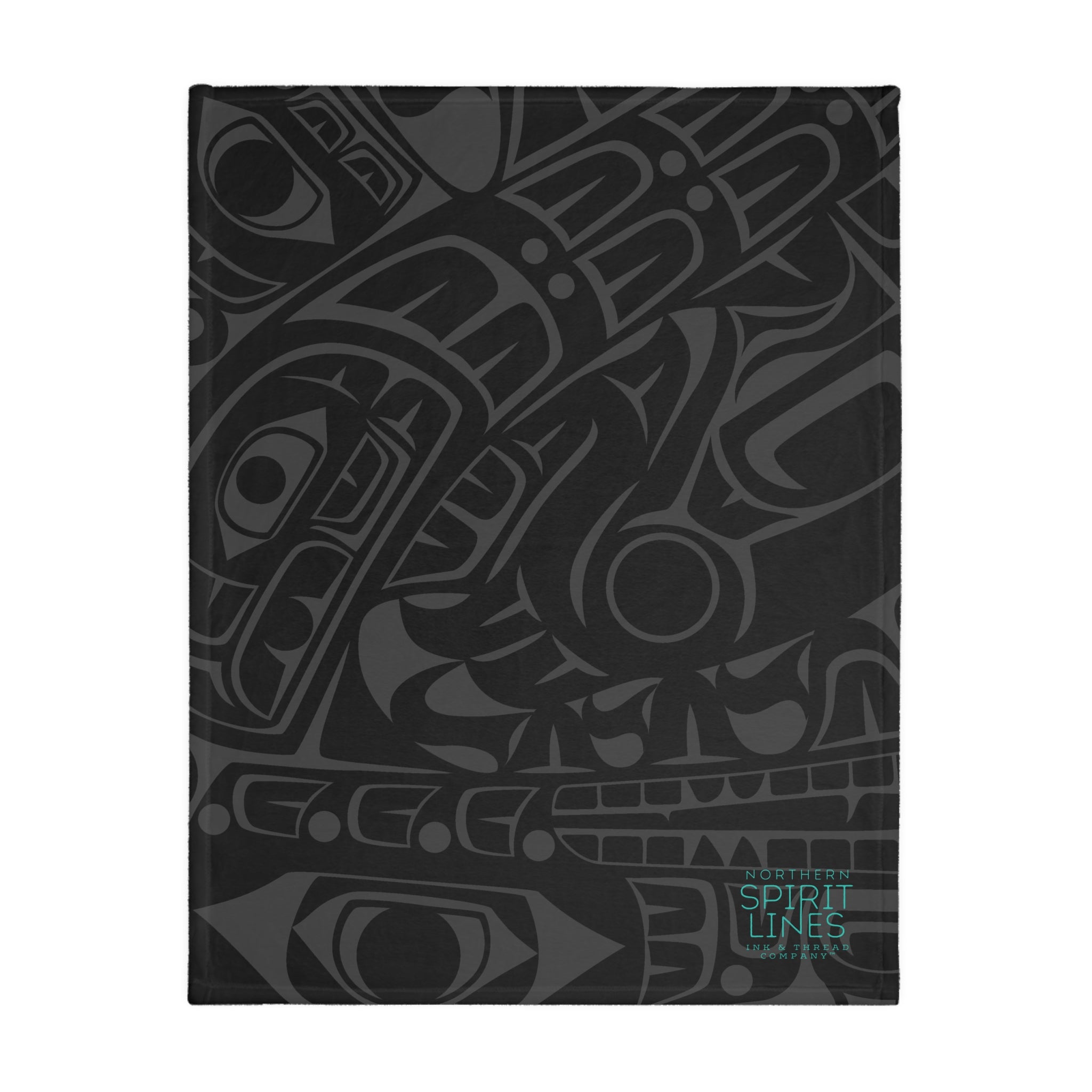 Reversible Plush Blanket - Classic Tribal Smoky Print - Northern Spiritlines™