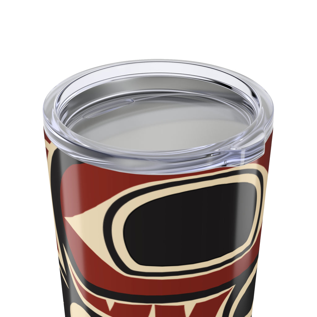 20 oz. Stainless Steel Tumbler w/ Lid - Classic Tribal Raven Print - Northern Spiritlines™