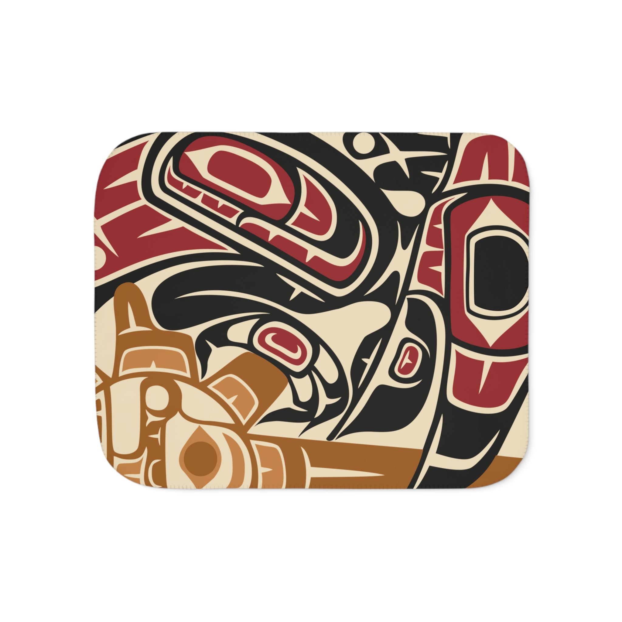 Sherpa Fleece Blanket - Classic Tribal Raven - Northern Spiritlines™