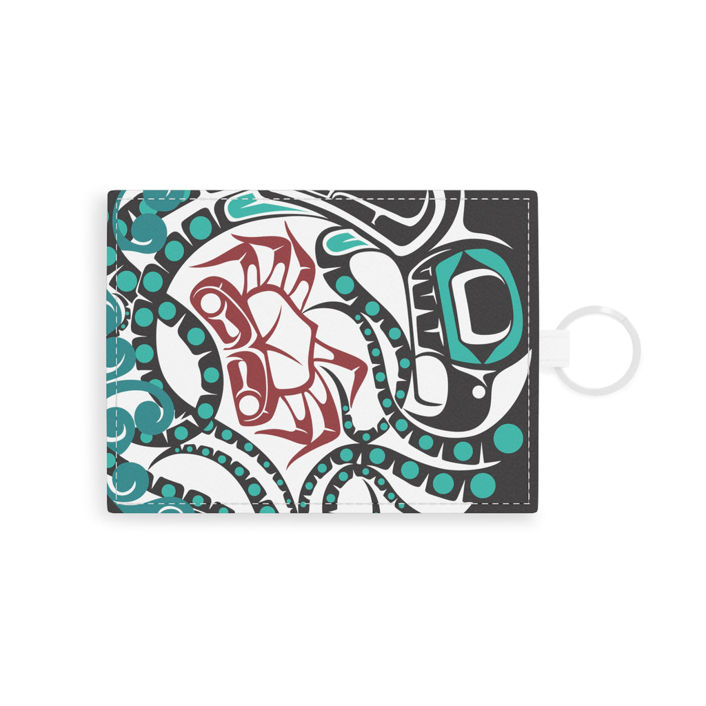 3 Slot Leather Card Case - Classic Tribal Octopus - Northern Spiritlines™