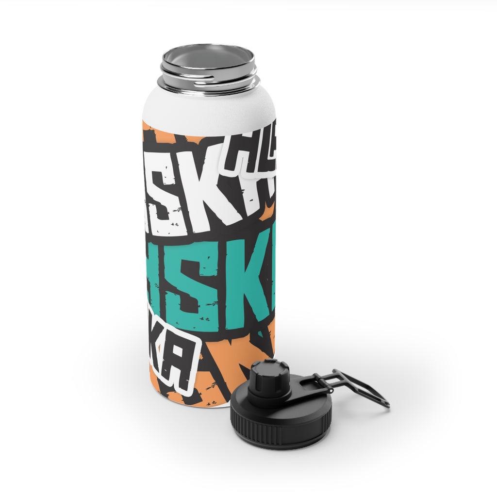 32 oz. Stainless Steel Water Bottle, Sports Lid - AK Sticker Bomb - AK State Line™ Collection