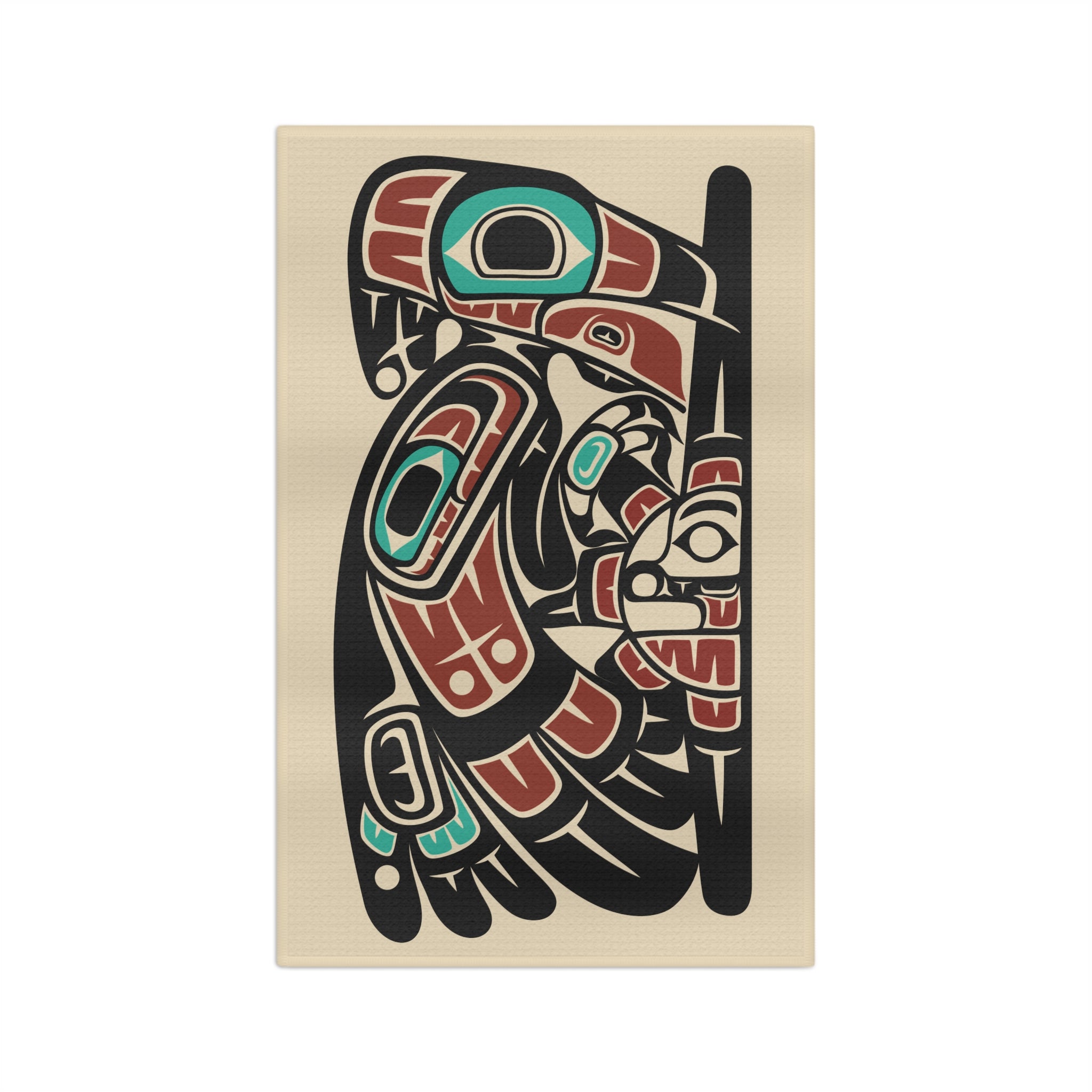 Tea Towel | 18x30" Waffle Weave | Tribal Raven | Signature Collection