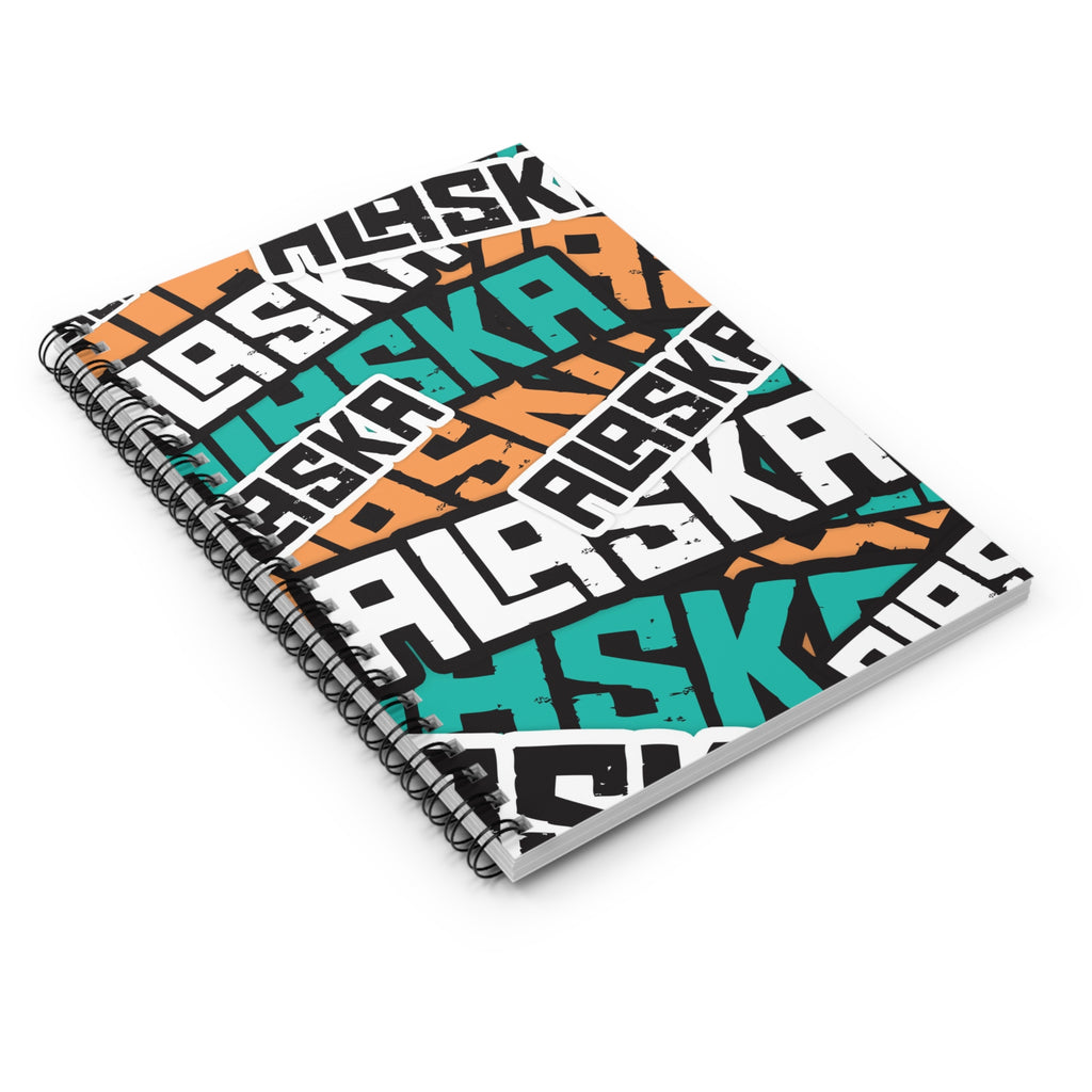 Spiral Notebook, Journal - AK Sticker Bomb - AK State Line™ Collection
