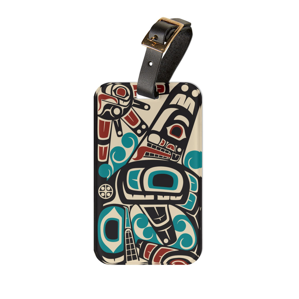 Acrylic Luggage Tag - Classic Tribal Orca - Northern Spiritlines™