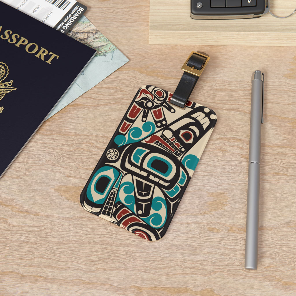 Acrylic Luggage Tag - Classic Tribal Orca - Northern Spiritlines™