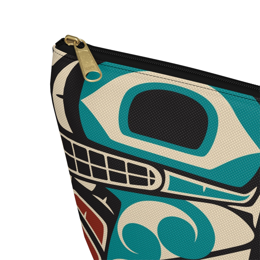 Travel Accessory Zipper Pouch - Classic Tribal Orca Print - Northern Spiritlines™