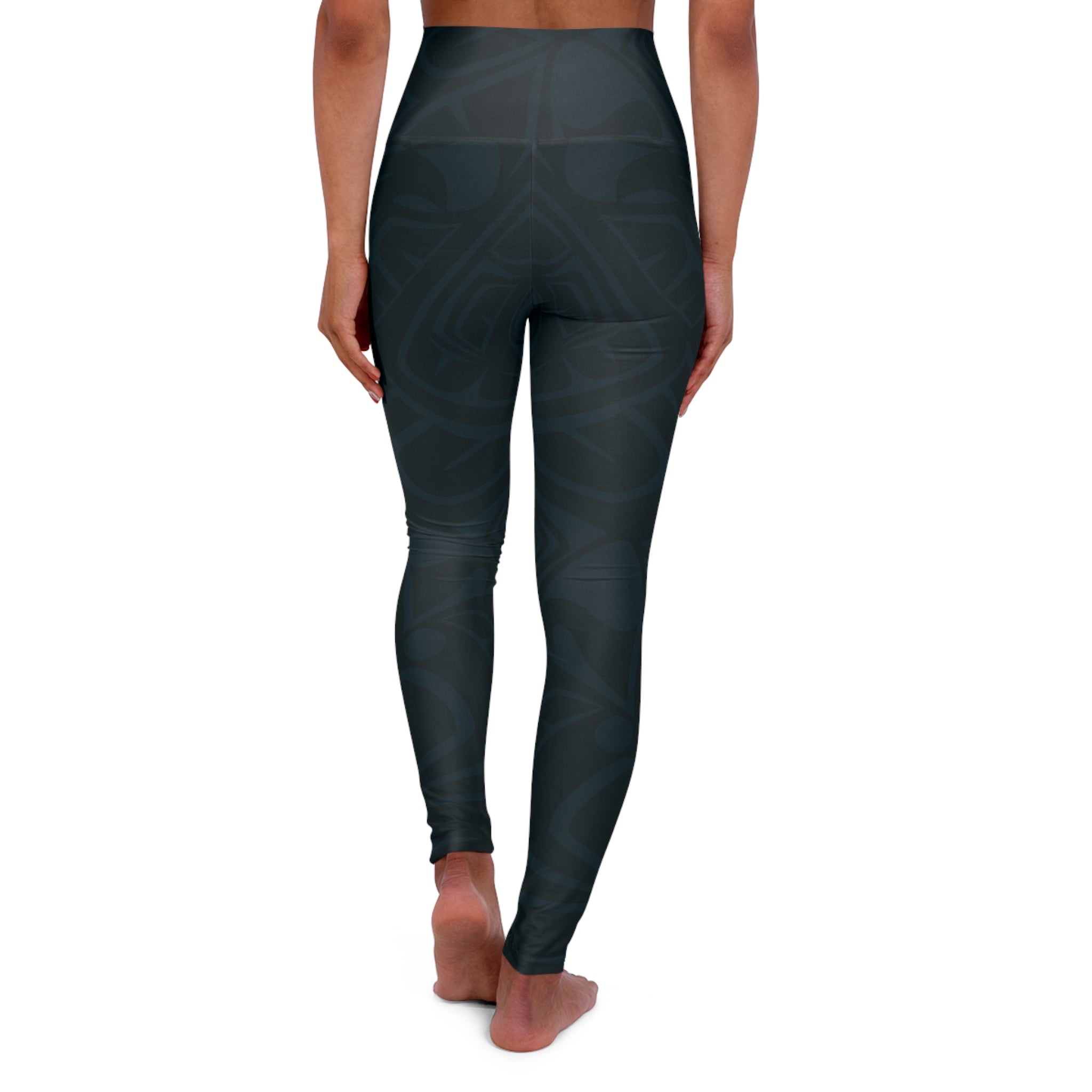 High Waisted Legging, Yoga Pant | Classic Tribal Print in Atlantic Blue | Spiritline Outfitters™