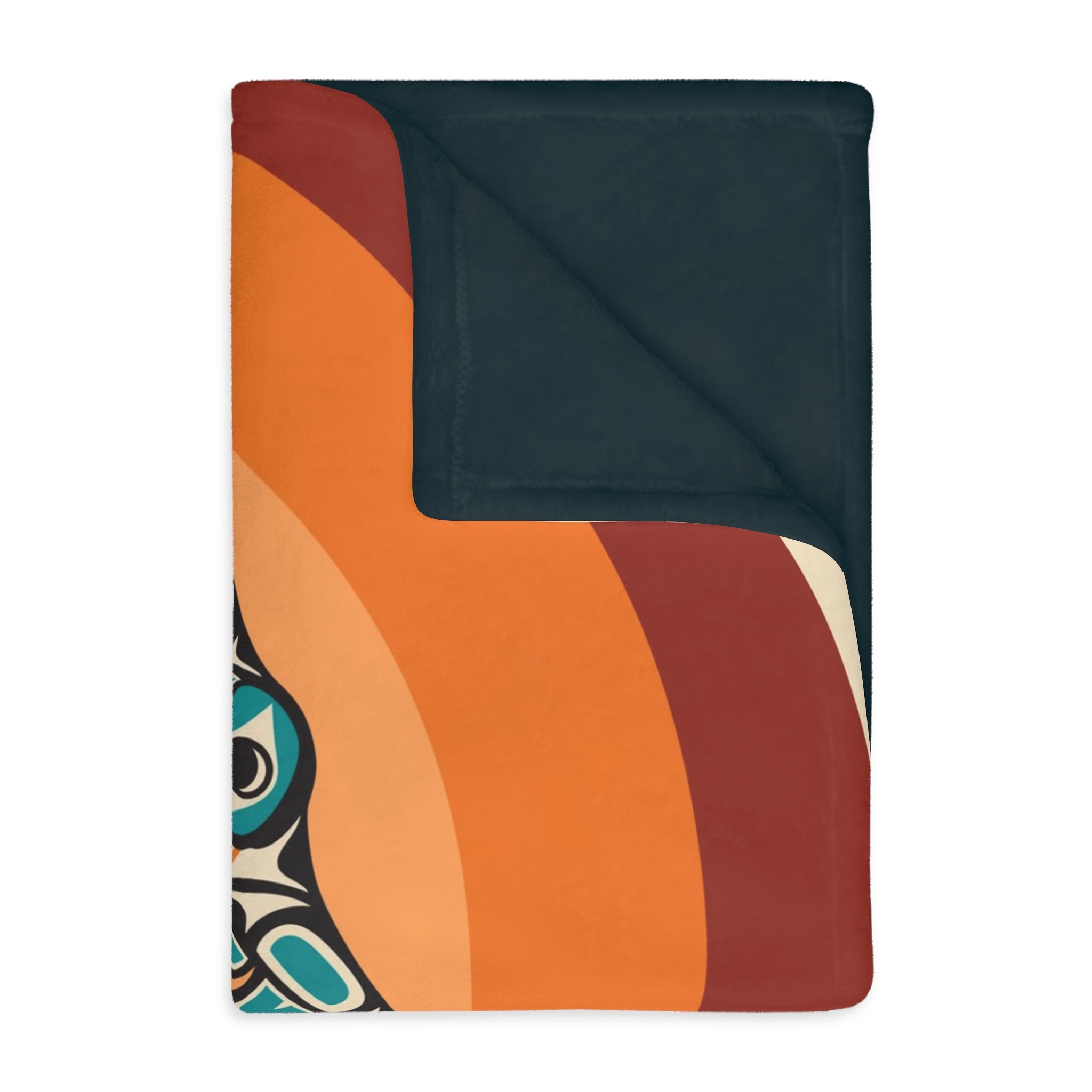 Reversible Plush Blanket - Classic Tribal Puffins - Northern Spiritlines™