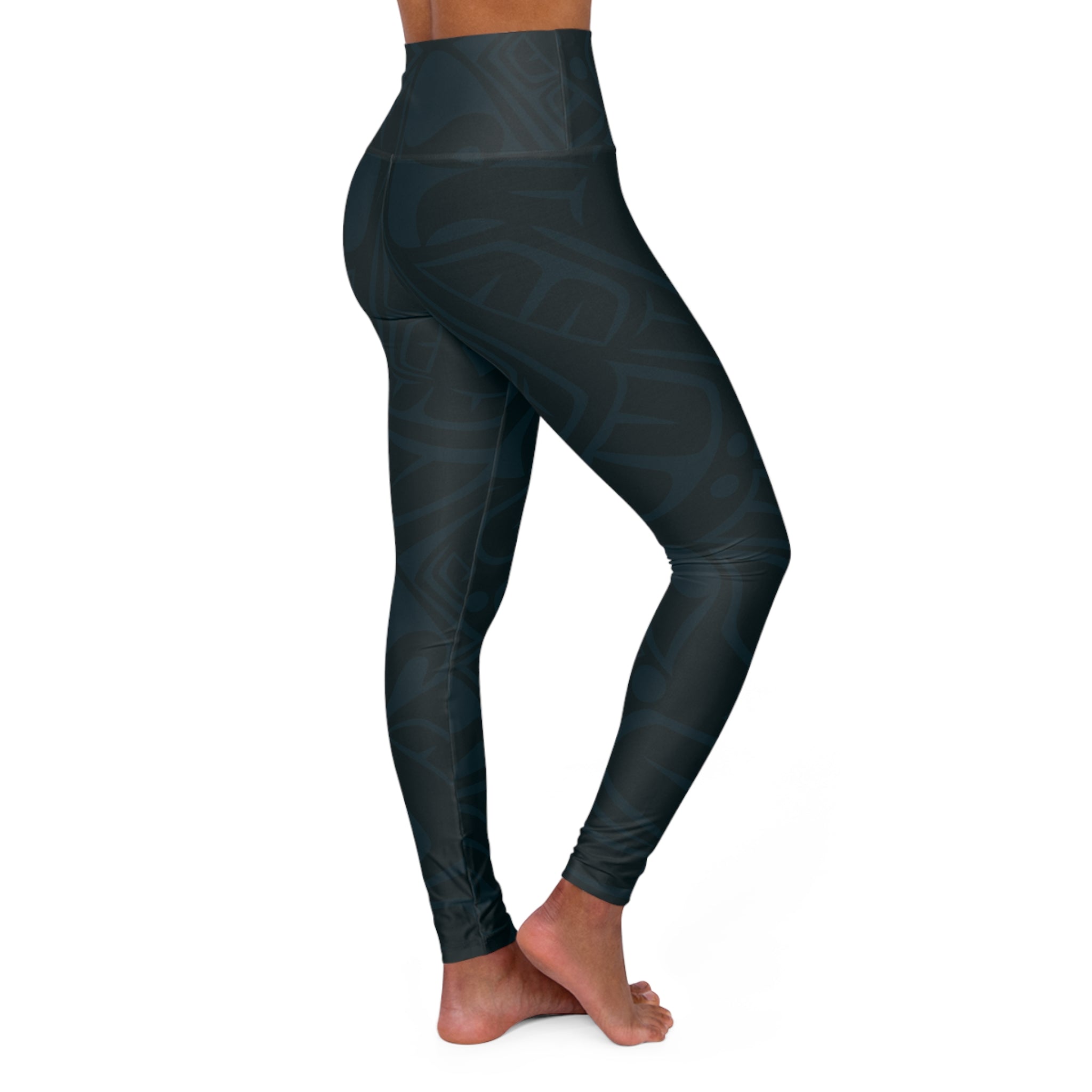 High Waisted Legging, Yoga Pant | Classic Tribal Print in Atlantic Blue | Spiritline Outfitters™