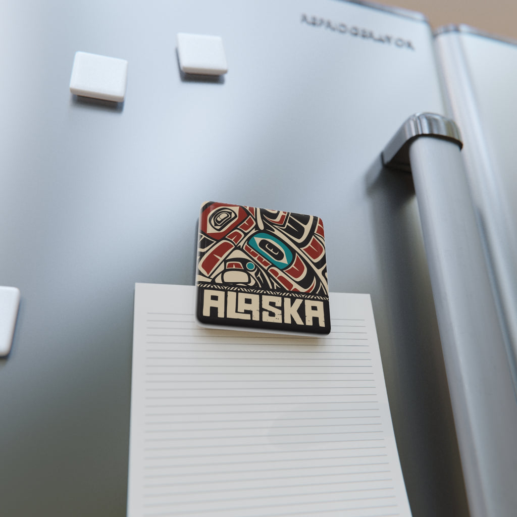 Porcelain Magnet - Alaska Tribal Eagle - AK State Line™ Collection