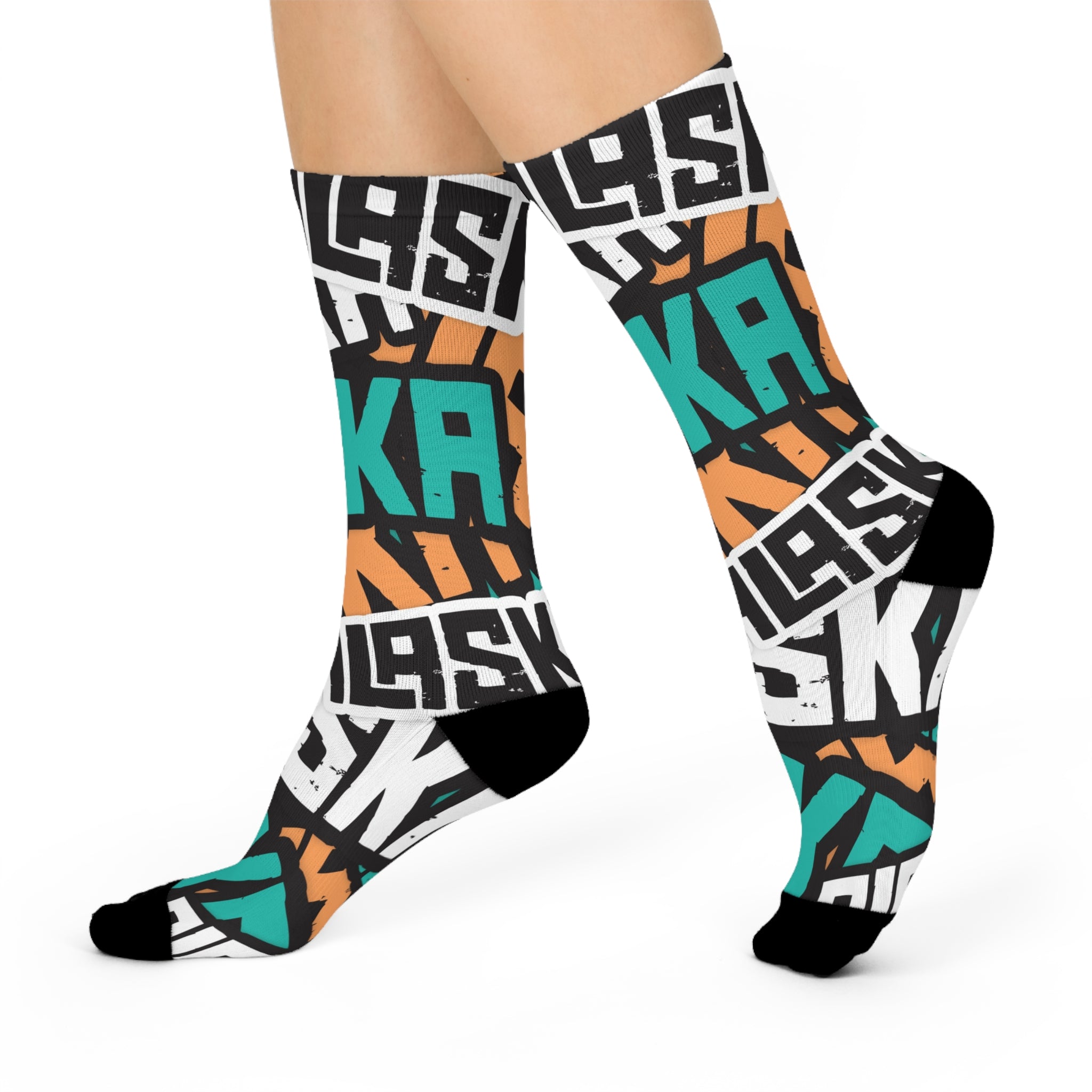 Crew Socks - Cushion Bottom - AK Sticker Bomb - AK State Line™ Collection