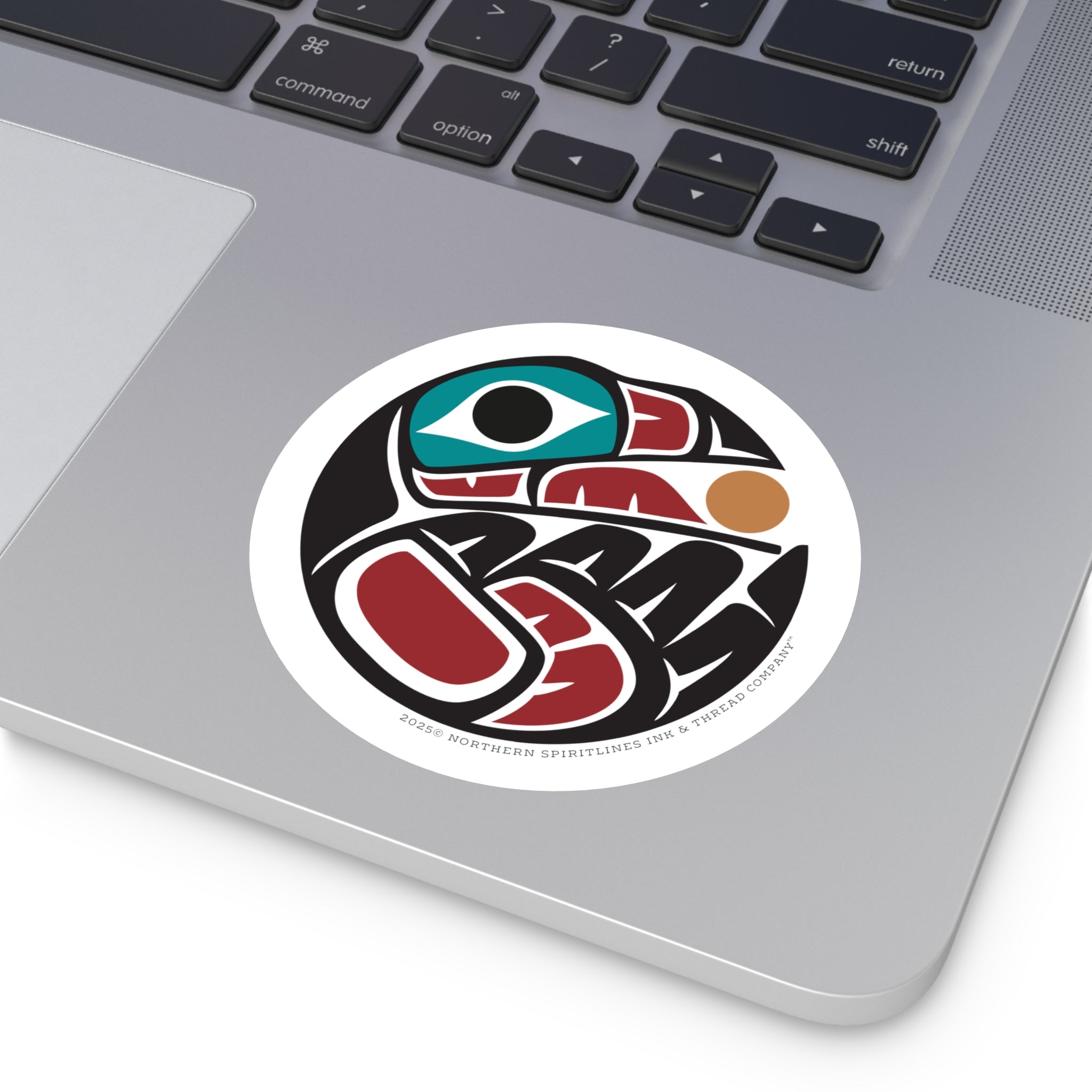 Vinyl Sticker Indoor/Outdoor - Round Tribal Raven - Northern Spiritlines™