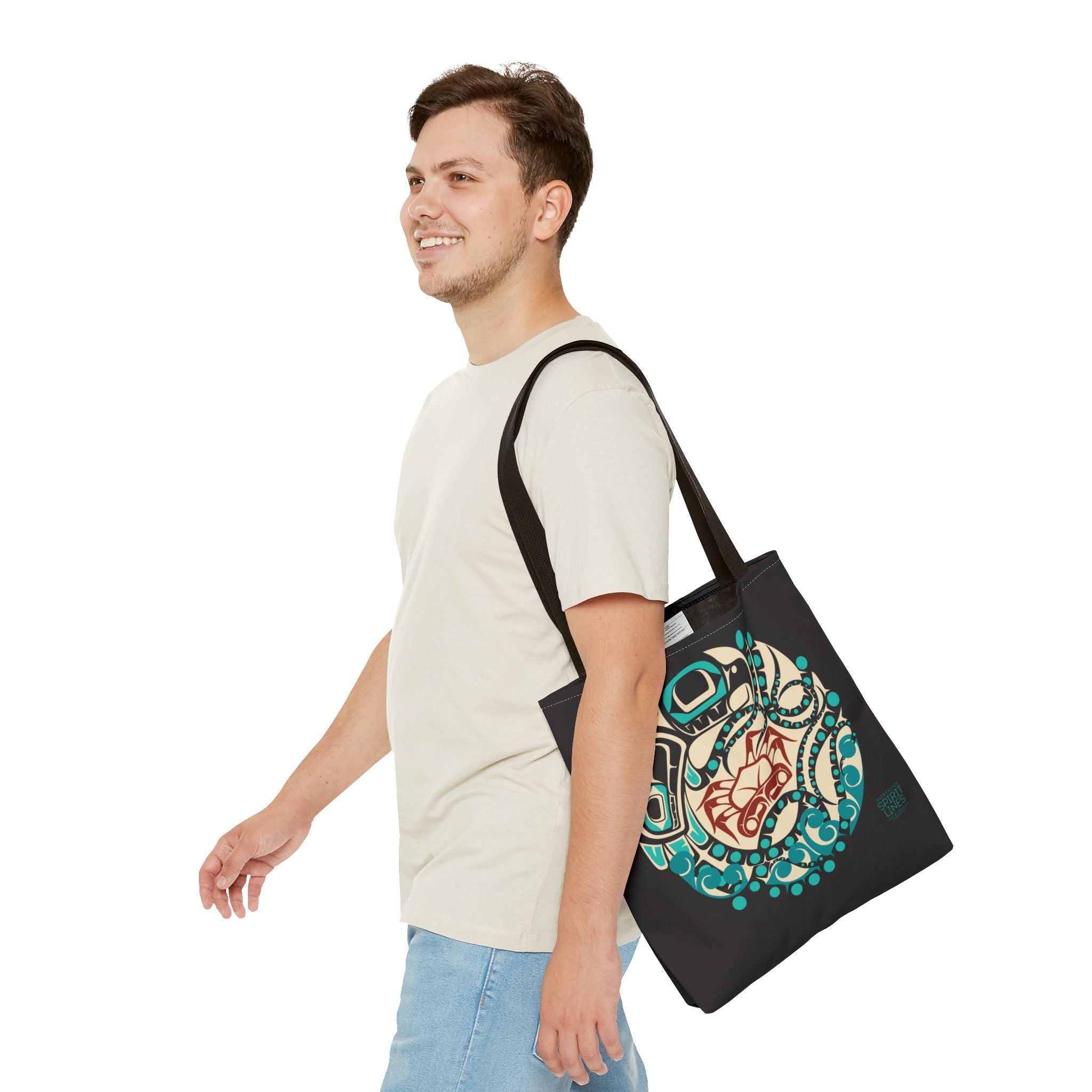 Canvas Tote Bag - Classic Tribal Octopus Print - Northern Spiritlines™