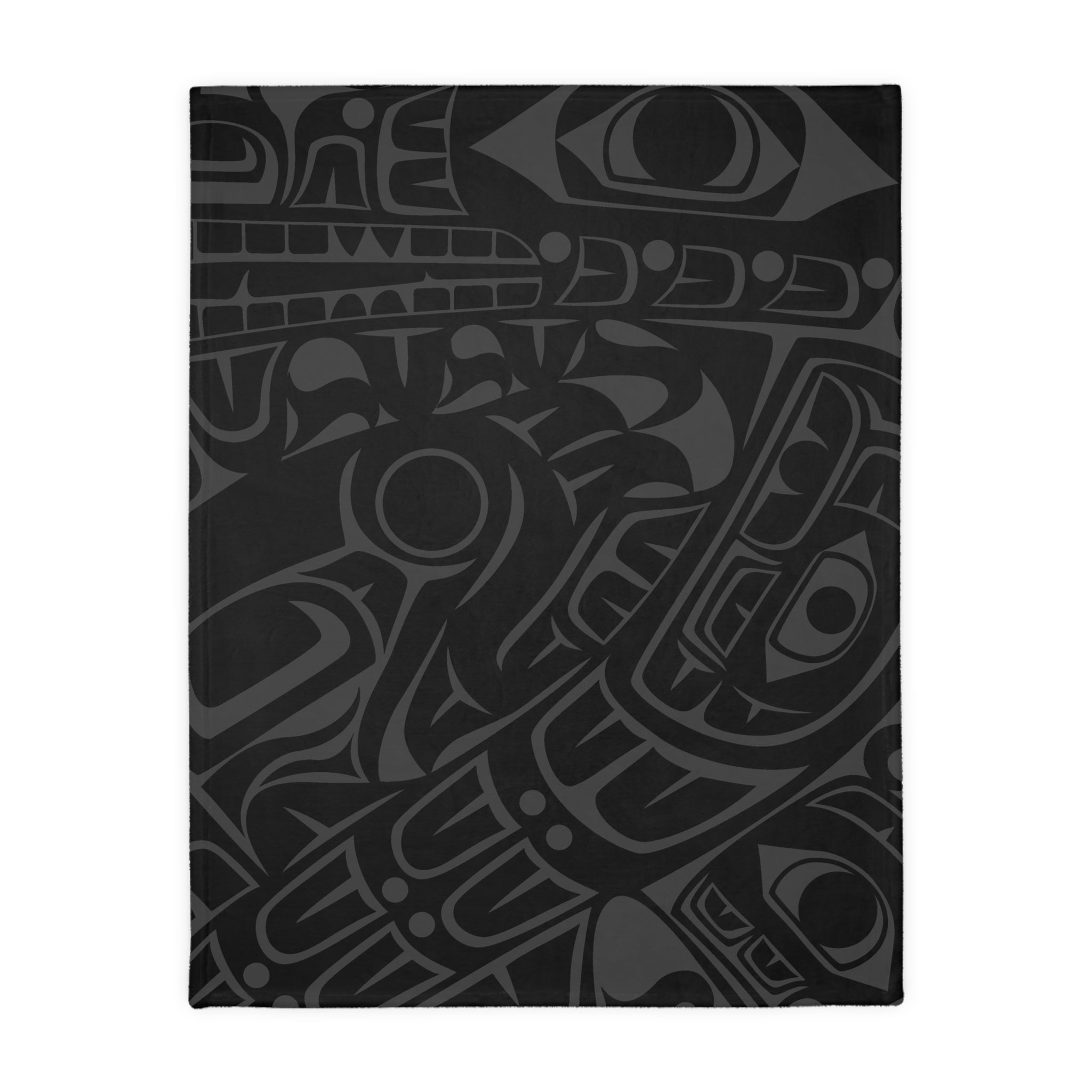 Reversible Plush Blanket - Classic Tribal Smoky Print - Northern Spiritlines™
