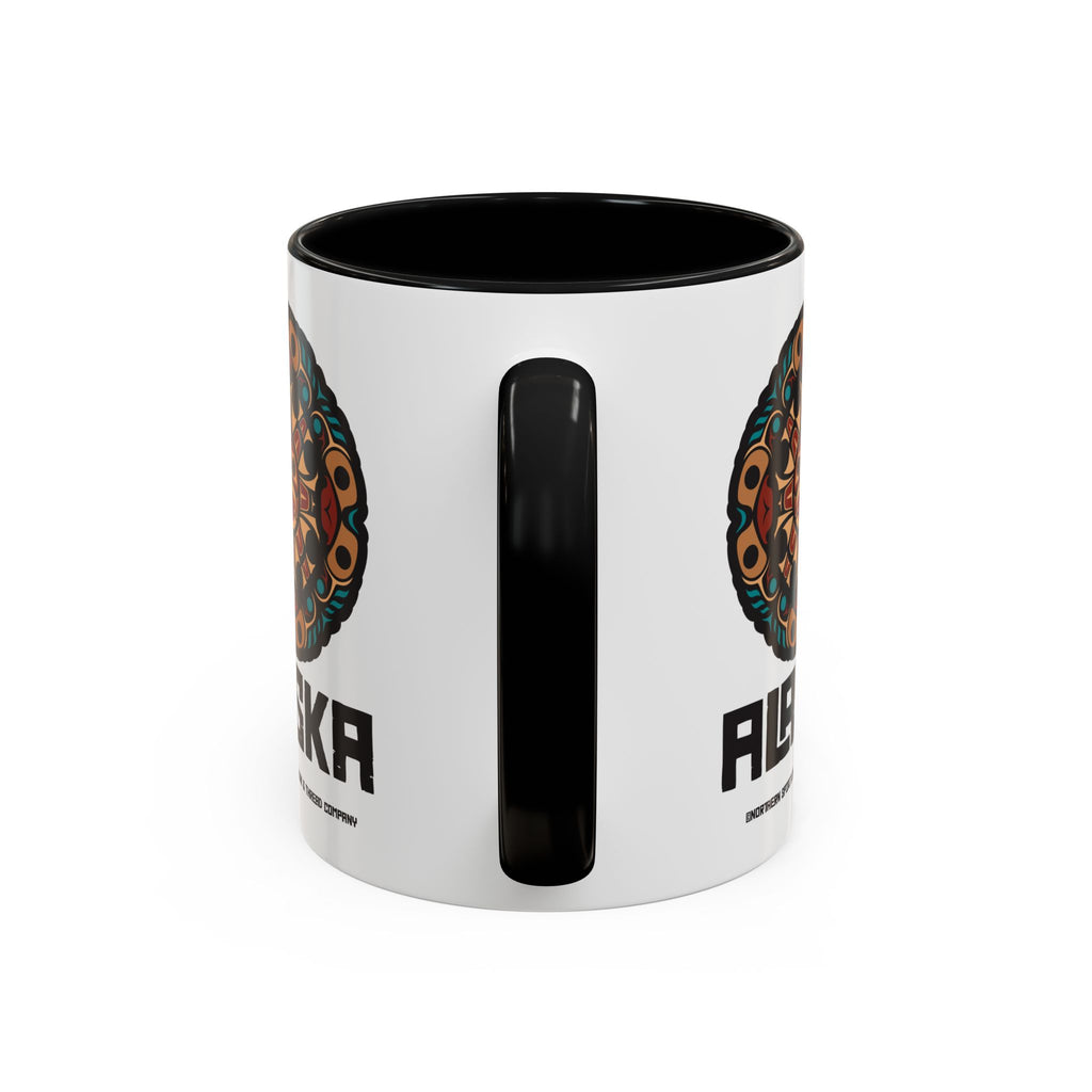 11 oz. Coffee Mug - Alaska Tribal Sun (Multicolorl) AK State Line™ Collection