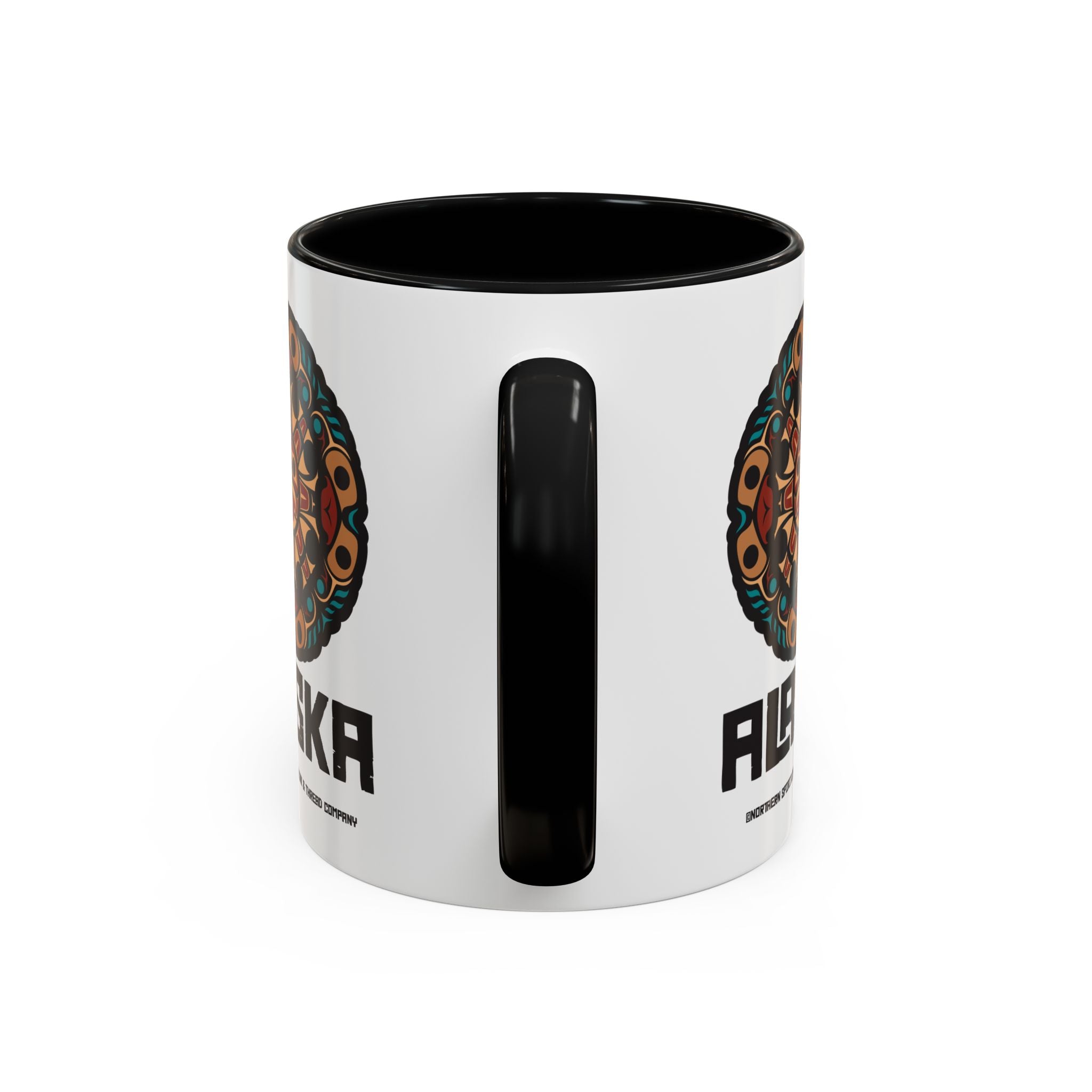 11 oz. Coffee Mug - Alaska Tribal Sun (Multicolorl) AK State Line™ Collection