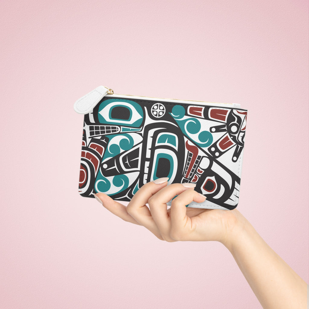 Mini Clutch Bag/Wallet - Classic Tribal Orca - Northern Spiritlines™