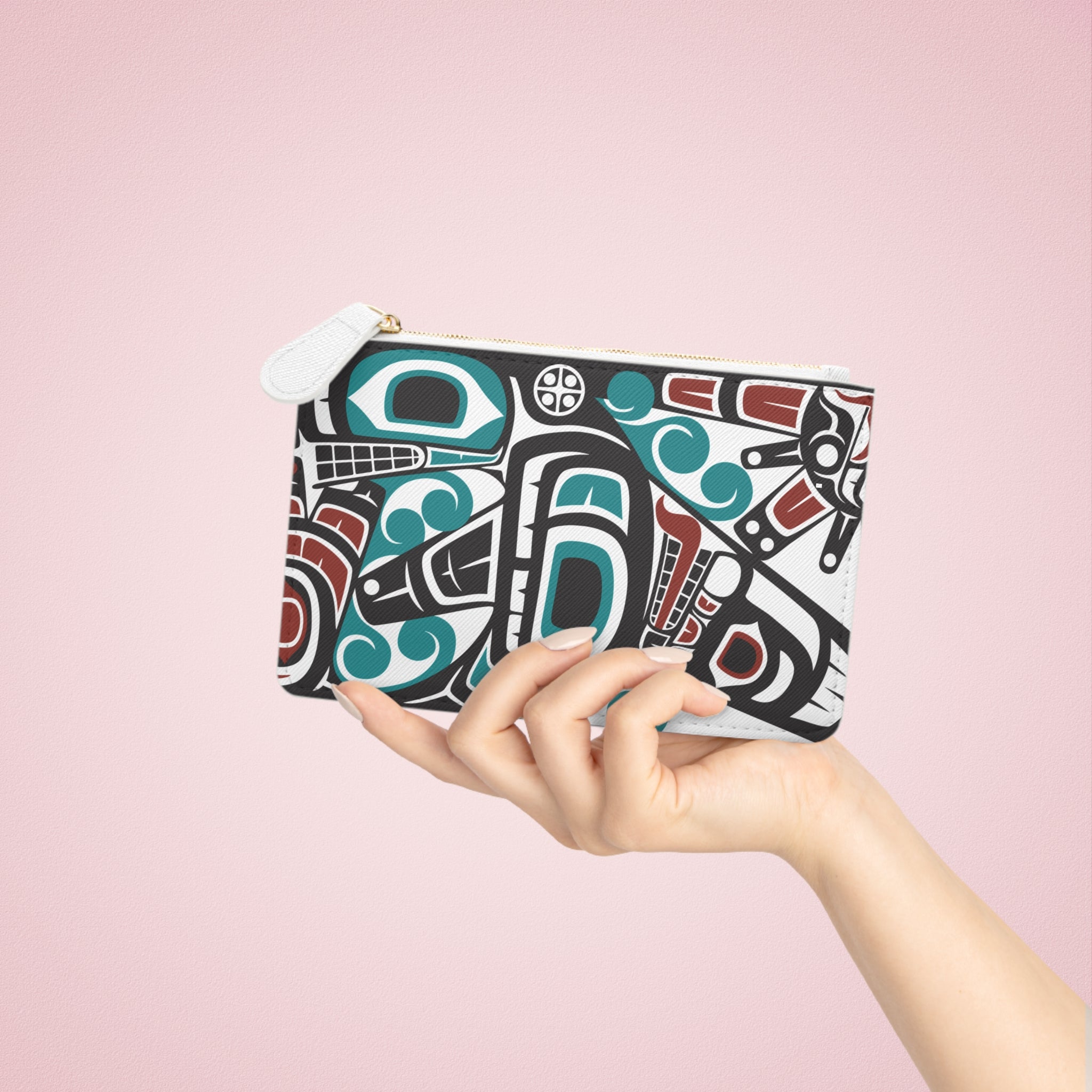 Mini Clutch Bag/Wallet - Classic Tribal Orca - Northern Spiritlines™