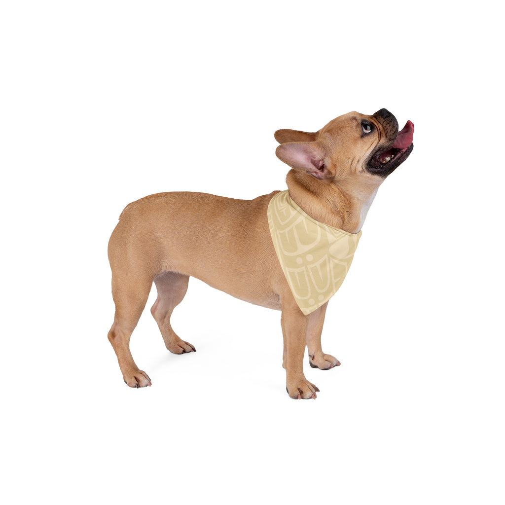 Pet Bandana - Classic Tribal Print (Beige/Gold) - Northern Spiritlines™