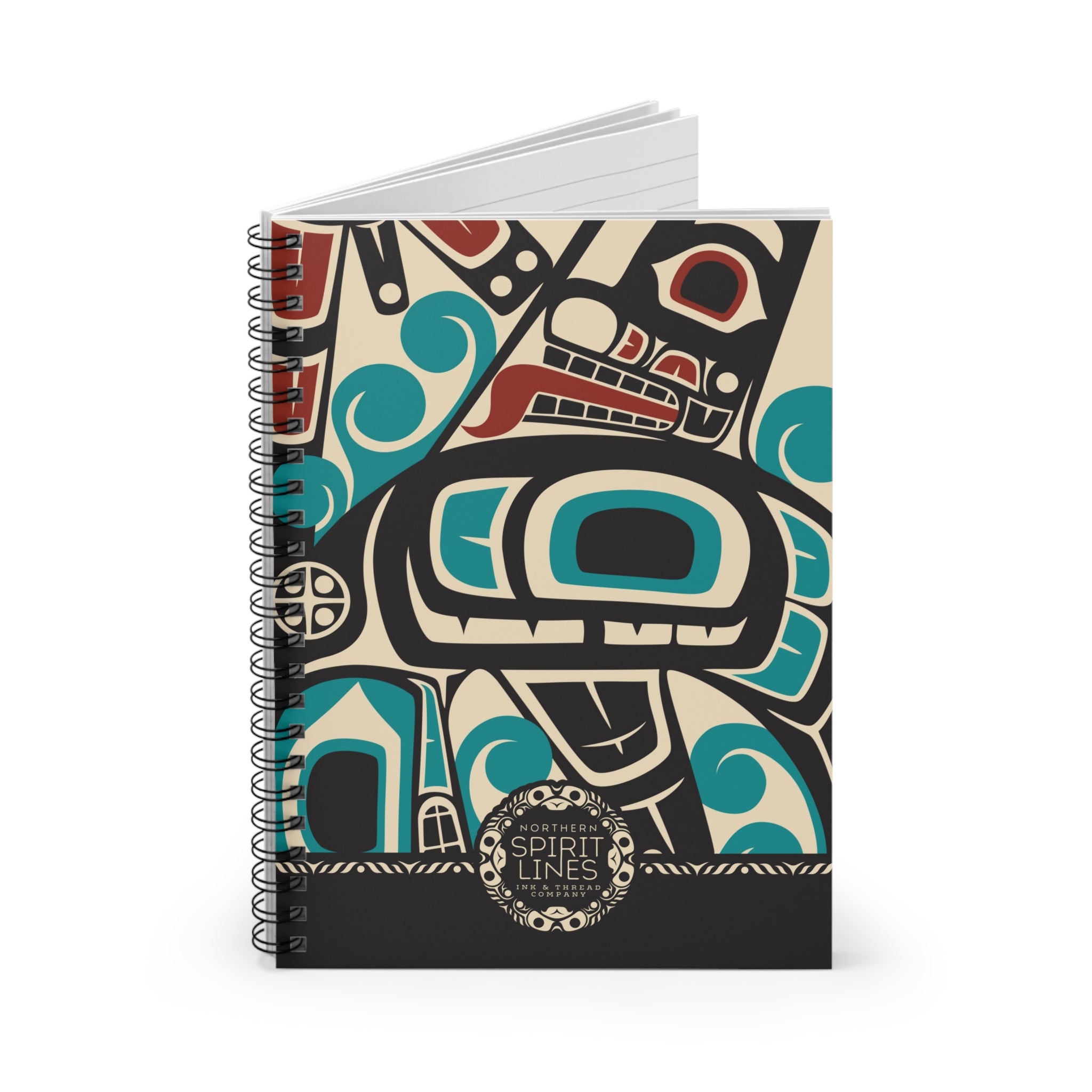 Spiral Notebook, Journal - Classic Tribal Orca Print - Northern Spiritlines™