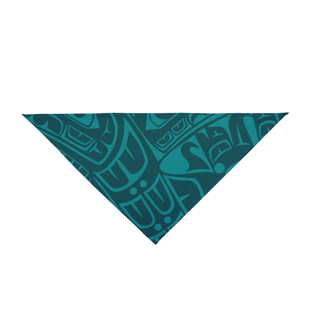 Pet Bandana - Classic Tribal Print (Teal) - Northern Spiritlines™