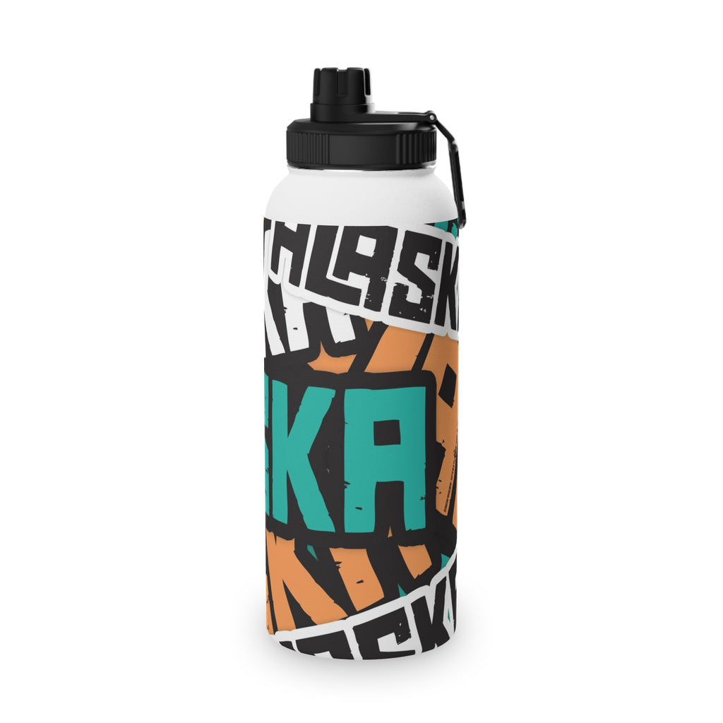 32 oz. Stainless Steel Water Bottle, Sports Lid - AK Sticker Bomb - AK State Line™ Collection