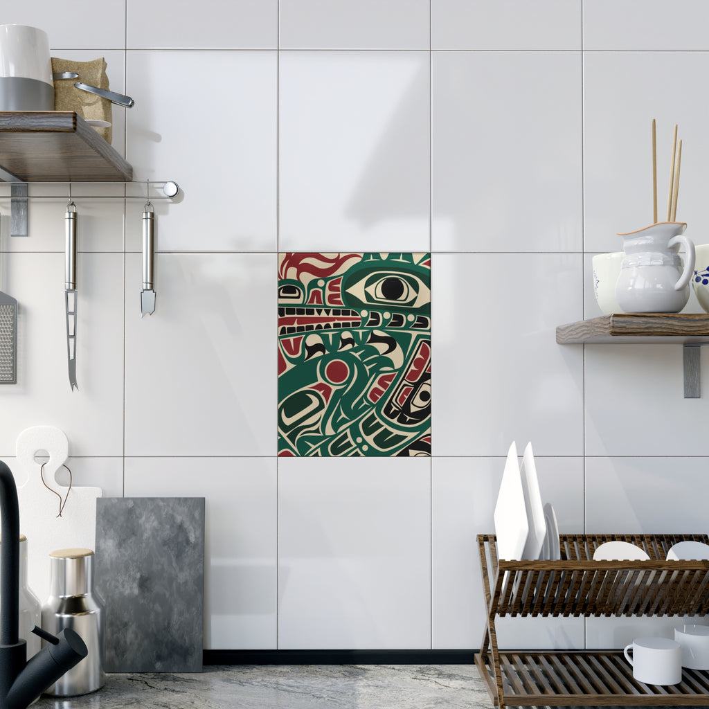 Ceramic Tile - Classic Tribal Sea Monster - Northern Spiritlines™