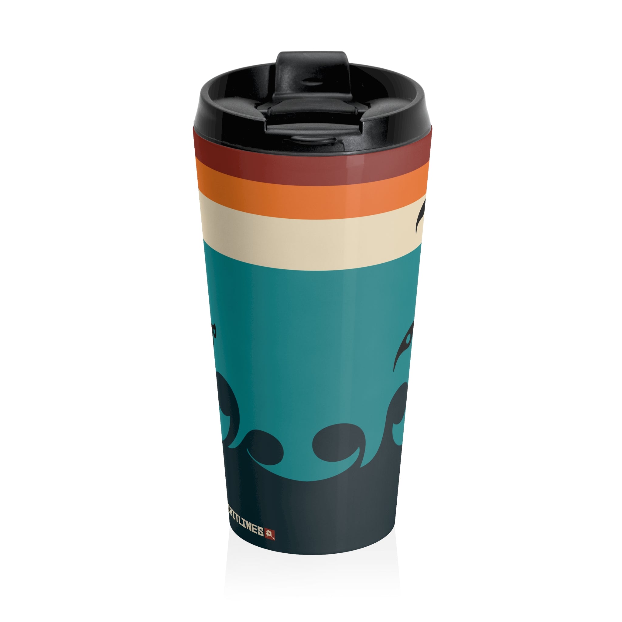 15 oz. Coffee Travel Tumbler | Classic Tribal Puffins | Signature Collection