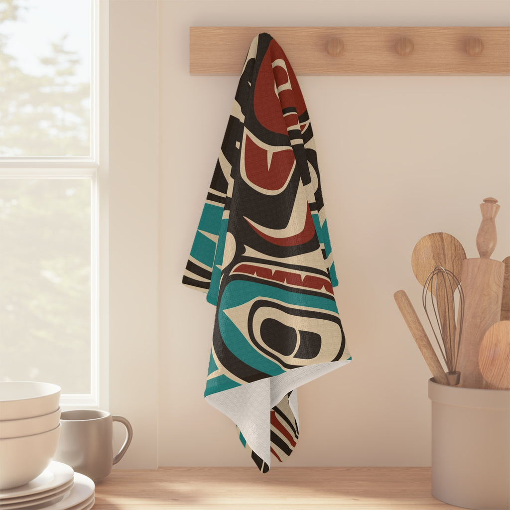 Microfiber Tea Towel - Classic Tribal Hummingbird Print - Northern Spiritlines™