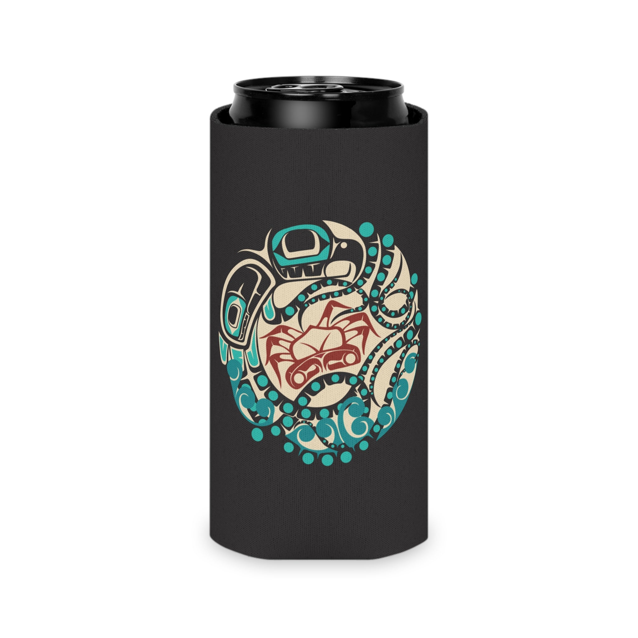Insulated Can Cooler Koozie (Regular & Slim) Classic Tribal Octopus - Northern Spiritlines™