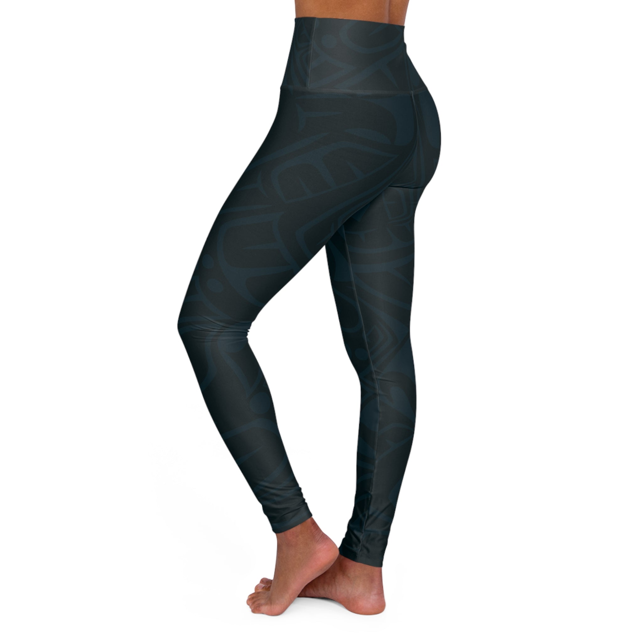 High Waisted Legging, Yoga Pant | Classic Tribal Print in Atlantic Blue | Spiritline Outfitters™