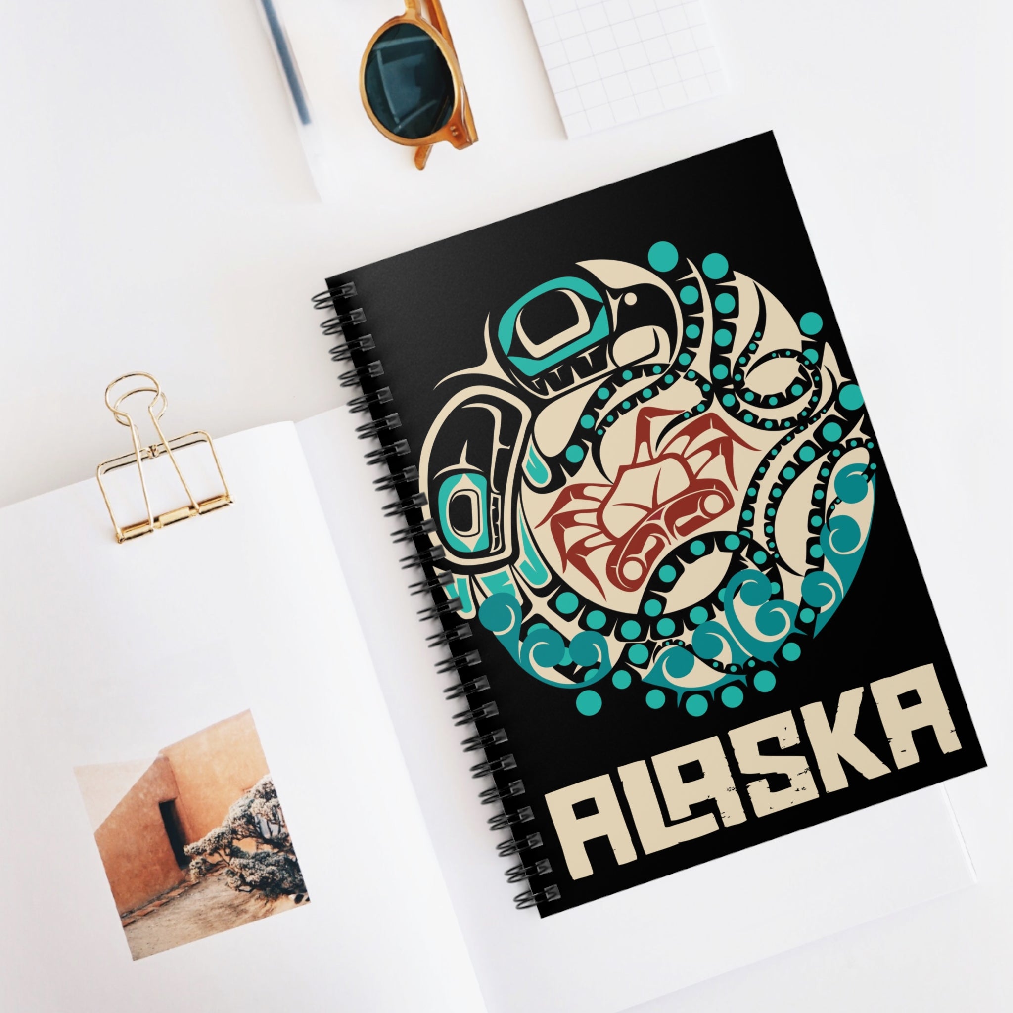Spiral Notebook, Journal |  Alaska Tribal Octopus | Stateline™ Collection