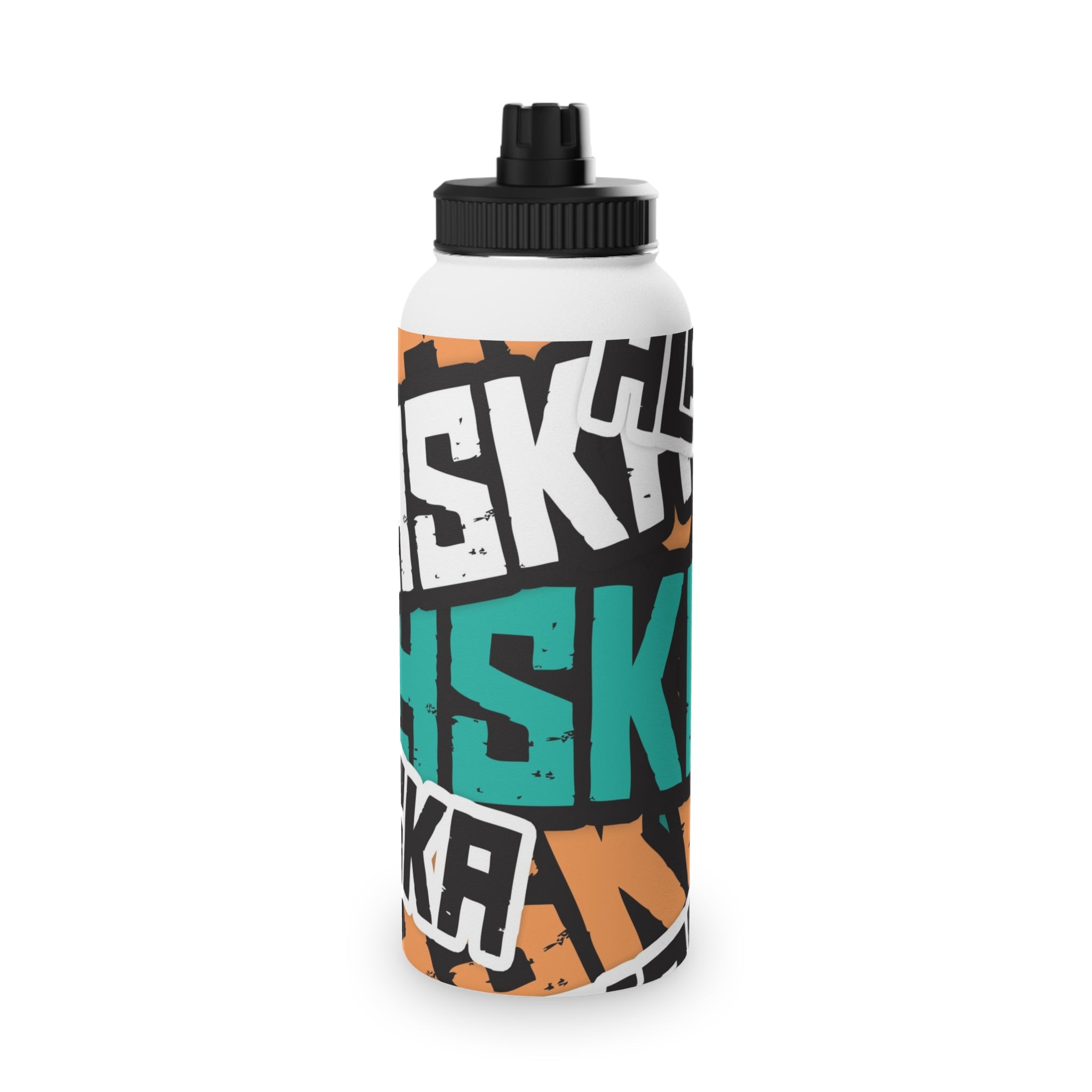 32 oz. Stainless Steel Water Bottle, Sports Lid - AK Sticker Bomb - AK State Line™ Collection
