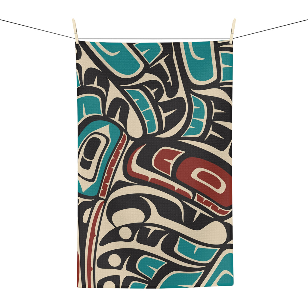 Microfiber Tea Towel - Classic Tribal Hummingbird Print - Northern Spiritlines™