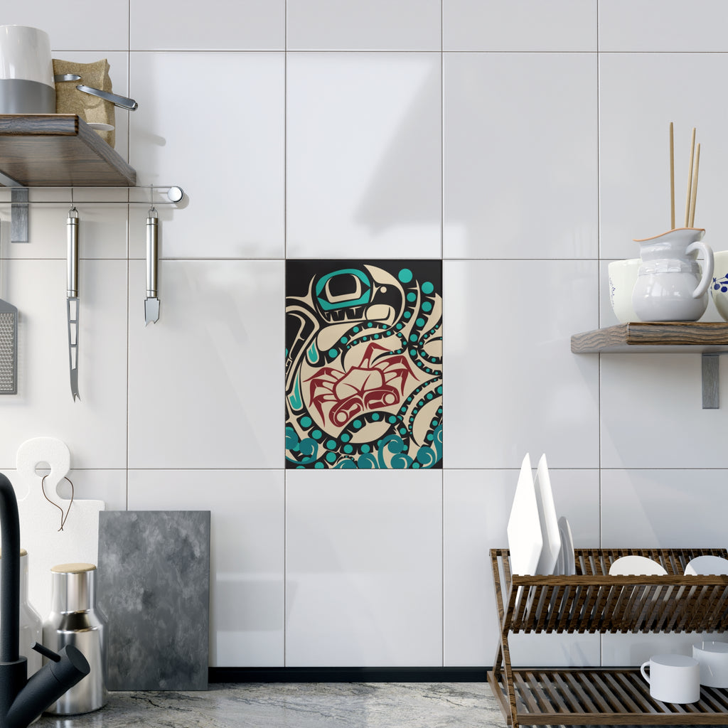 Ceramic Tile - Classic Tribal Octopus - Northern Spiritlines™