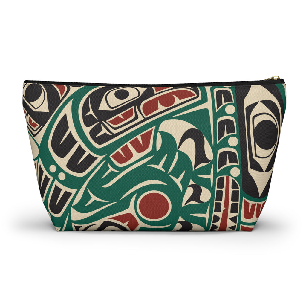 Travel Accessory Zipper Pouch - Classic Tribal Sea Monster - Northern Spiritlines™
