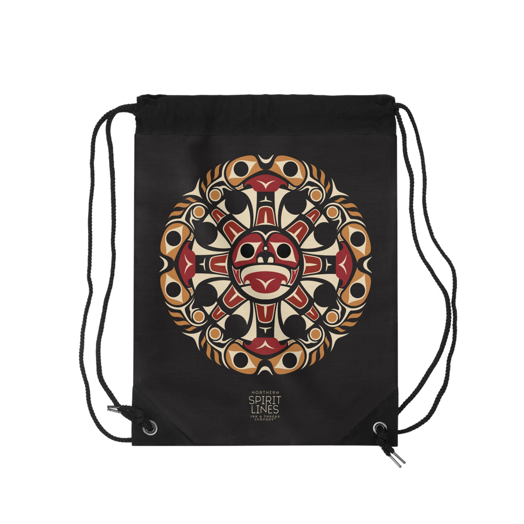 Drawstring Bag - Classic Tribal Sun Print - Northern Spiritlines™