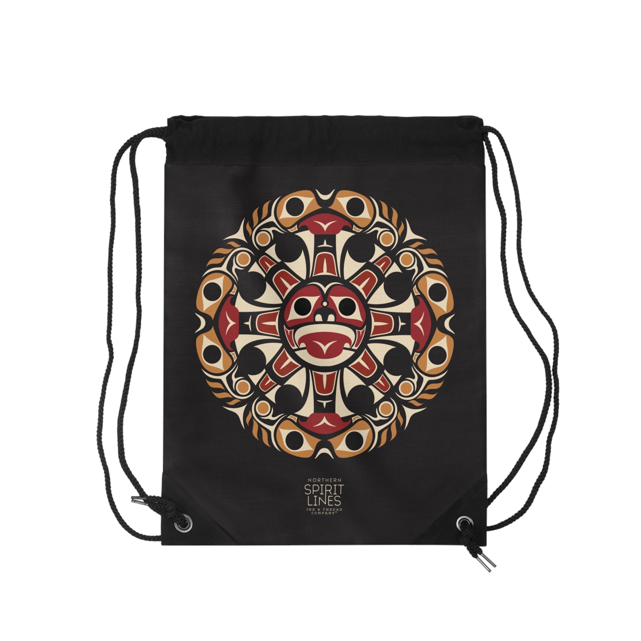 Drawstring Bag - Classic Tribal Sun Print - Northern Spiritlines™