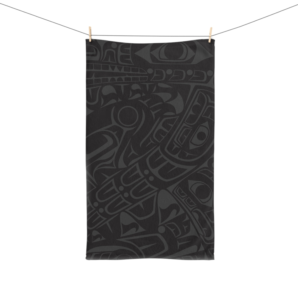 16x28" Polycotton Hand Towel - Classic Tribal Smoky Print - Northern Spiritlines™