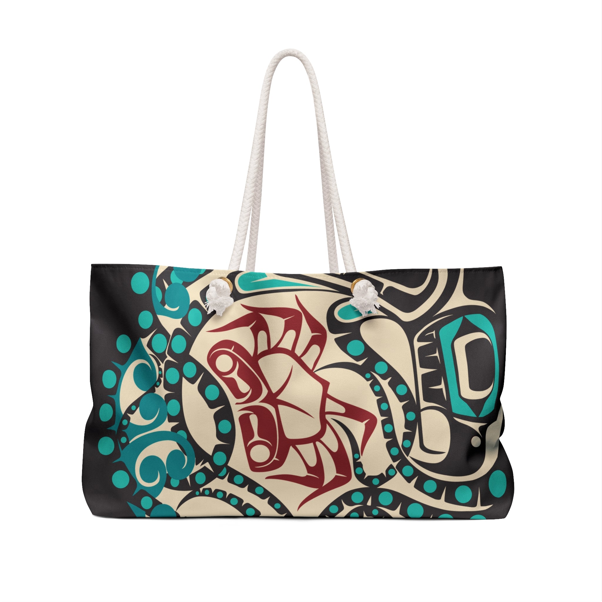 Weekender Tote Bag - Classic Tribal Octopus Print - Northern Spiritlines™