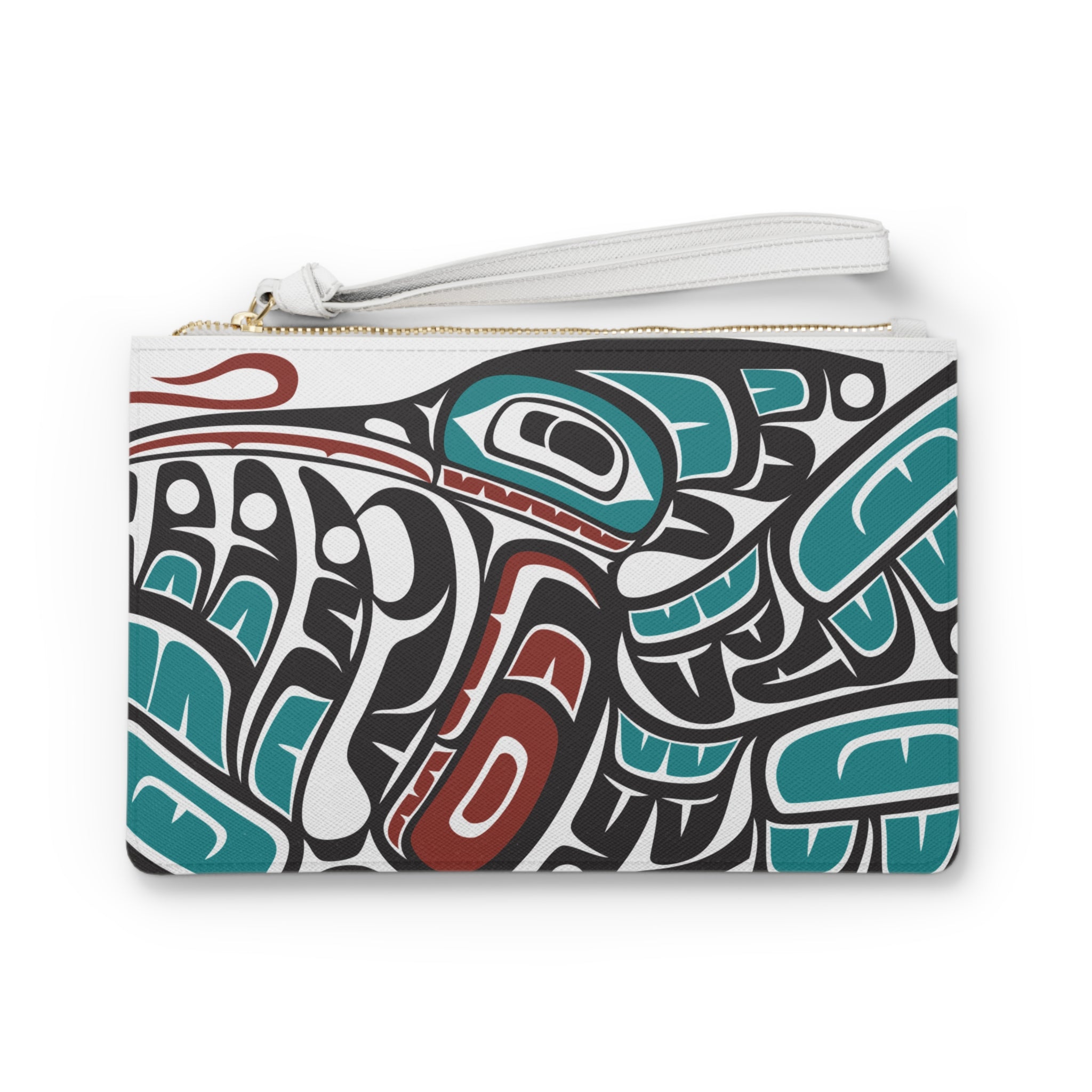 Zipper Wristlet Clutch Bag - Classic Tribal Hummingbird Print - Northern Spiritlines™