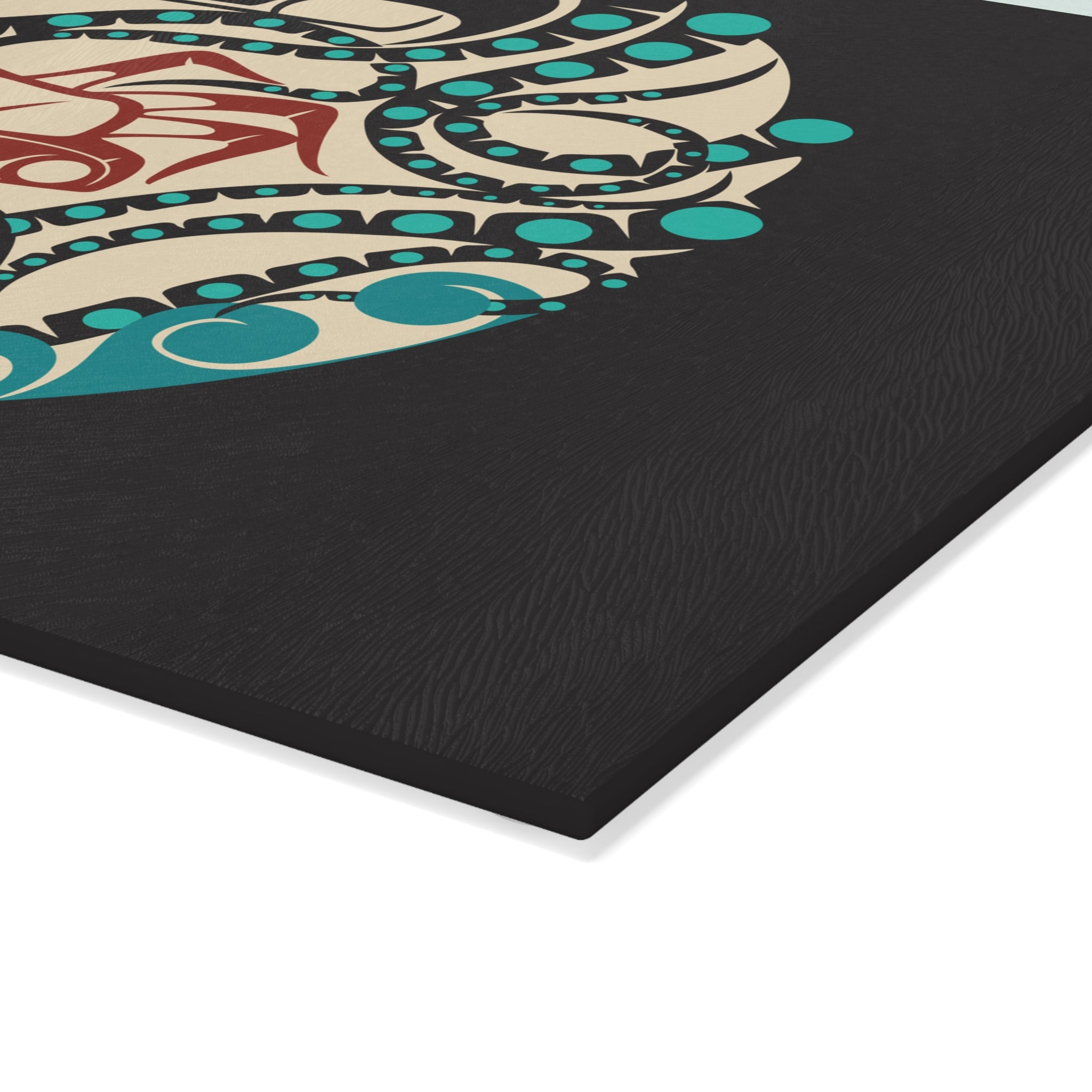 Glass Cutting Board - Classic Tribal Octopus Print - Northern Spiritlines™